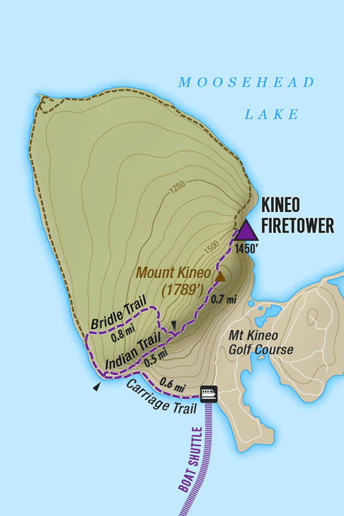 Map of Mount Kineo